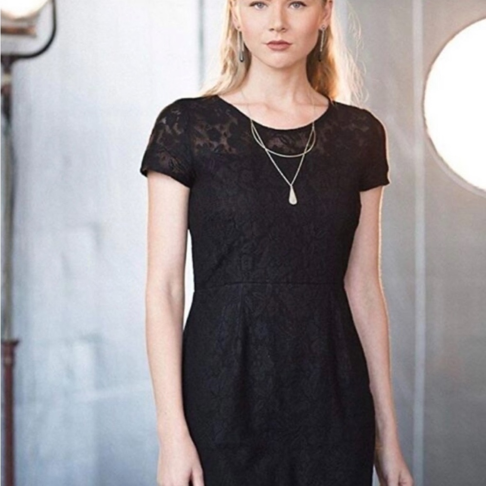 Mata Traders Black Lace Overlay Dress